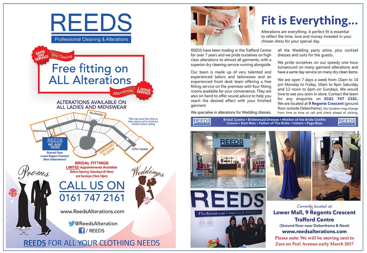 liveitlocal1's tweet photo. @ReedsAlteration pride themselves on a high class #alteration service along with a superior dry cleaning service! #weddings #expert #quality https://t.co/YxgKaPVjGf