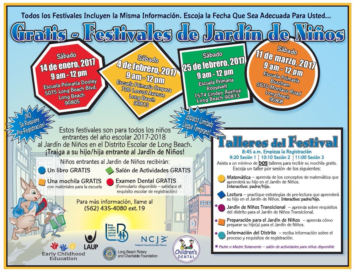 MayorsFundLB's tweet photo. Are you & your preschooler ready for Kindergarten? Attend the FREE event TODAY & be K-Ready!! #earlylearning #offtotherightstart https://t.co/twPQwWyl6c