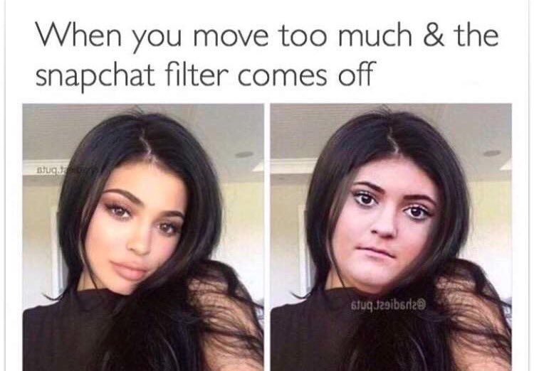 oscarcallest's tweet photo. "Cuando te mueves demasiado y el filtro de Snapchat se quita" 😂 https://t.co/9EK5rRfAwn