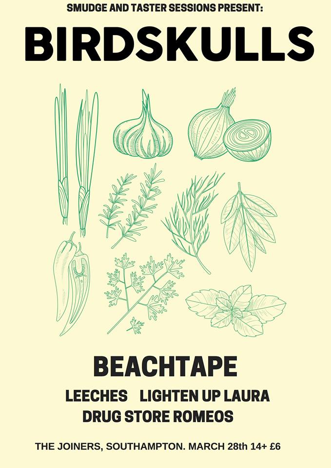 SmudgeCompany's tweet photo. 28th MARCH. DONT FORGET @Birdskullsband @beachtapeband @LEECHESband @DrugStoreRomeos https://t.co/eRfNyM5wMS