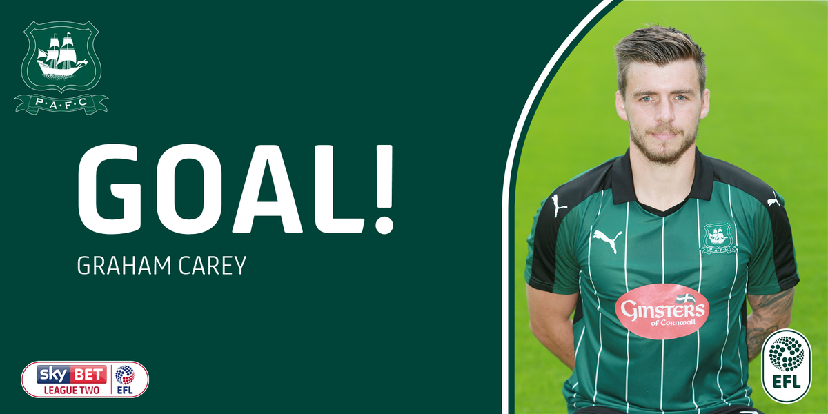 Argyle's tweet photo. A free-kick 30 yards out. Taken by - and scored by .... #pafc #ManArg https://t.co/lvLMIRAPWp