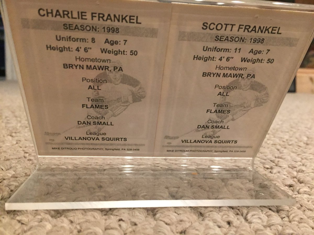 Frankel2Frankel's tweet photo. We were a dynamic duo back in the day. 4'6" and 50 lbs of terror. Versatile enough to play every position for the Villanova Squirts Flames. https://t.co/86uWNCi6wC
