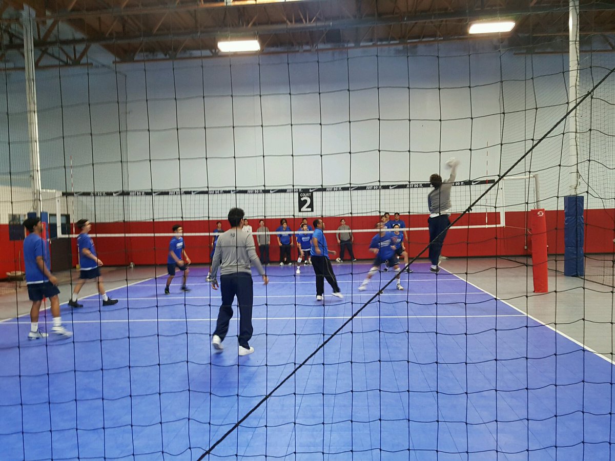 SJBvolleyball's tweet photo. SJB having fun with the Moanalua HS before the tourney! Good Fun Good time! https://t.co/odxfJRXsPi