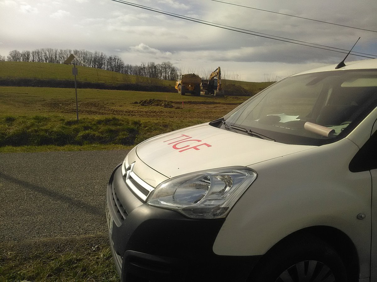 Chantier démarré !! Malgré la météo pas pas très coopérative, enfin du concret ! #enfin #Biomethane  @EnergiePartagee