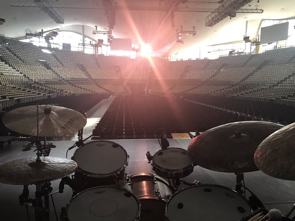 drummarco's tweet photo. tonight: Ina Müller @ "Olympiahalle" / München :-) ! #craviottodrumco #istanbulagop #remodrumheads #vaterdrumsticks #porteranddavies https://t.co/rMuwMNYT20