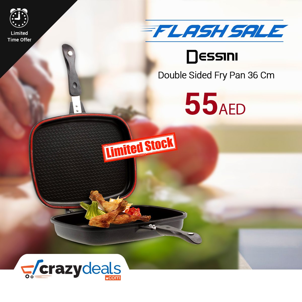 CrazydealsUAE's tweet photo. ***Flash Sale Of The Day!***
#Dessini Double Sided #Fry #Pan Available For Just 55 AED!
Shop Now โ https://t.co/aU3de8B8Sy https://t.co/1gP2Ei9EKG