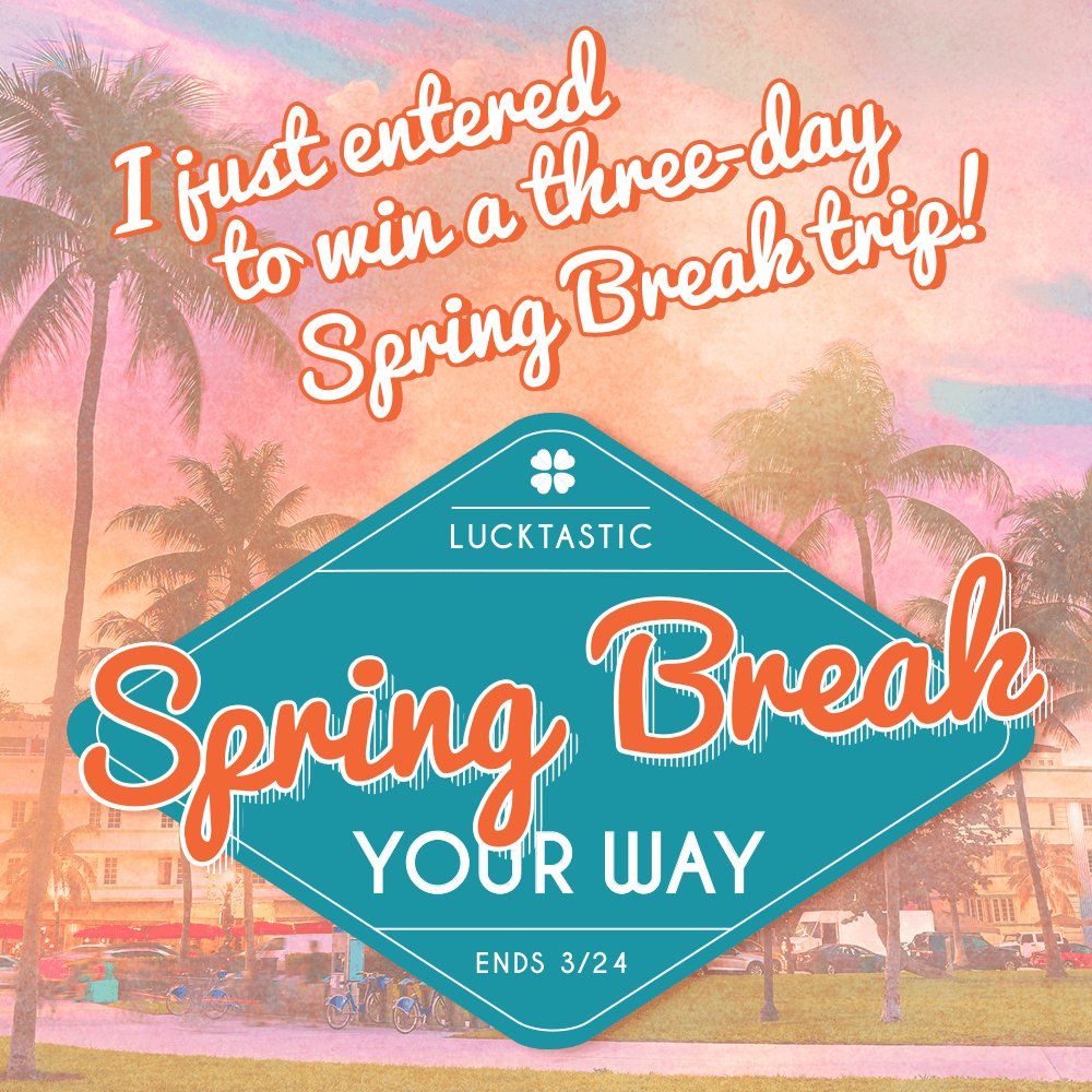 Chris8Diamond's tweet photo. I entered to win Spring Break in the East or West! https://t.co/lpWm3v914U https://t.co/acPHmumboY
