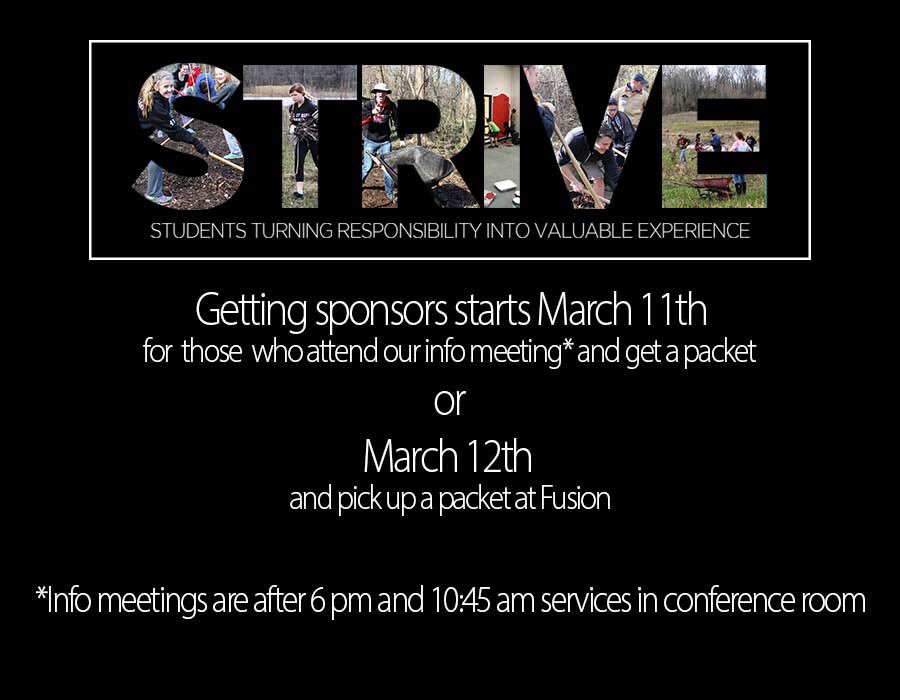 MCCFusion's tweet photo. STRIVE IS HERE!
Getting sponsors starts tomorrow night after Fusion unless you attend one of our info meetings this weekend.
#ThisIsFusion https://t.co/XvVwzYjk5Y