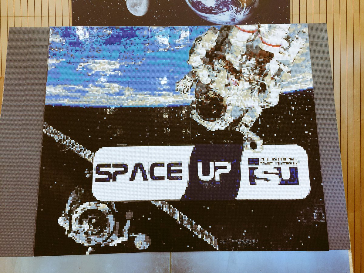 14,000 Legos later and the participants of #SpaceUpISU have cooperatively completed the mural! <a href="/ISUnet/">Space University</a> <a href="/SpaceUpISU/">@SpaceUpISU</a>