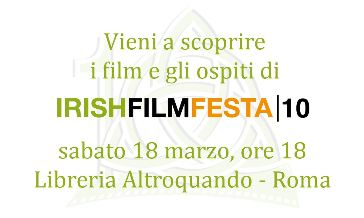 Appuntamento sabato alle 18 all'<a href="/altrolibpub/">altroquando</a>: il direttore <a href="/SusannaPellis/">Susanna Pellis</a> presenta il programma di #IRISHFILMFESTA facebook.com/events/6877956…