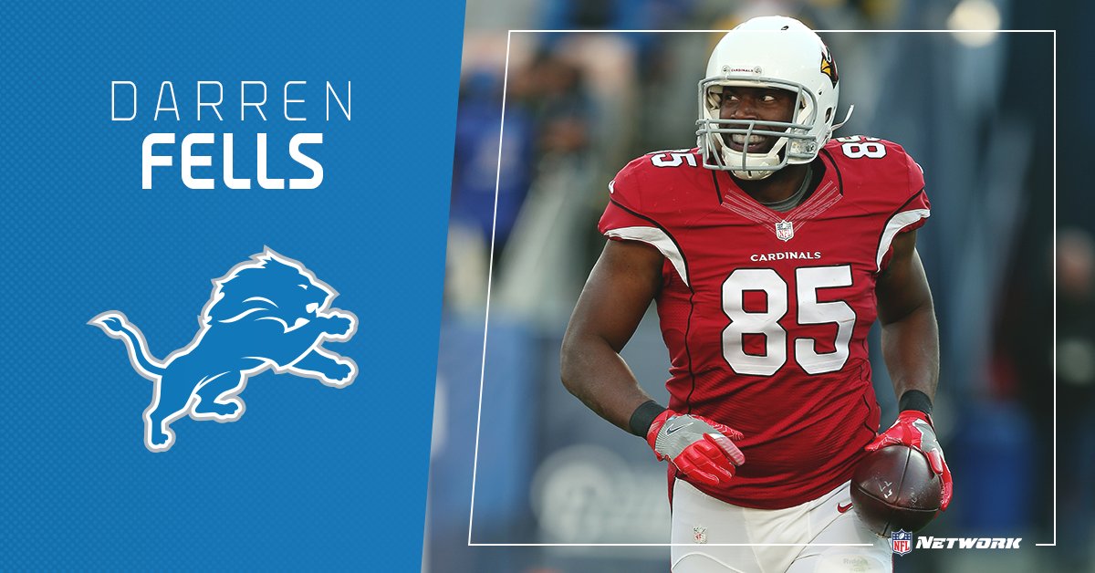 nflnetwork's tweet photo. TE @DarrenFells is joining the @Lions on a one-year, $1.5M deal.

(via @MikeGarafolo) https://t.co/FAW5qy1WM3