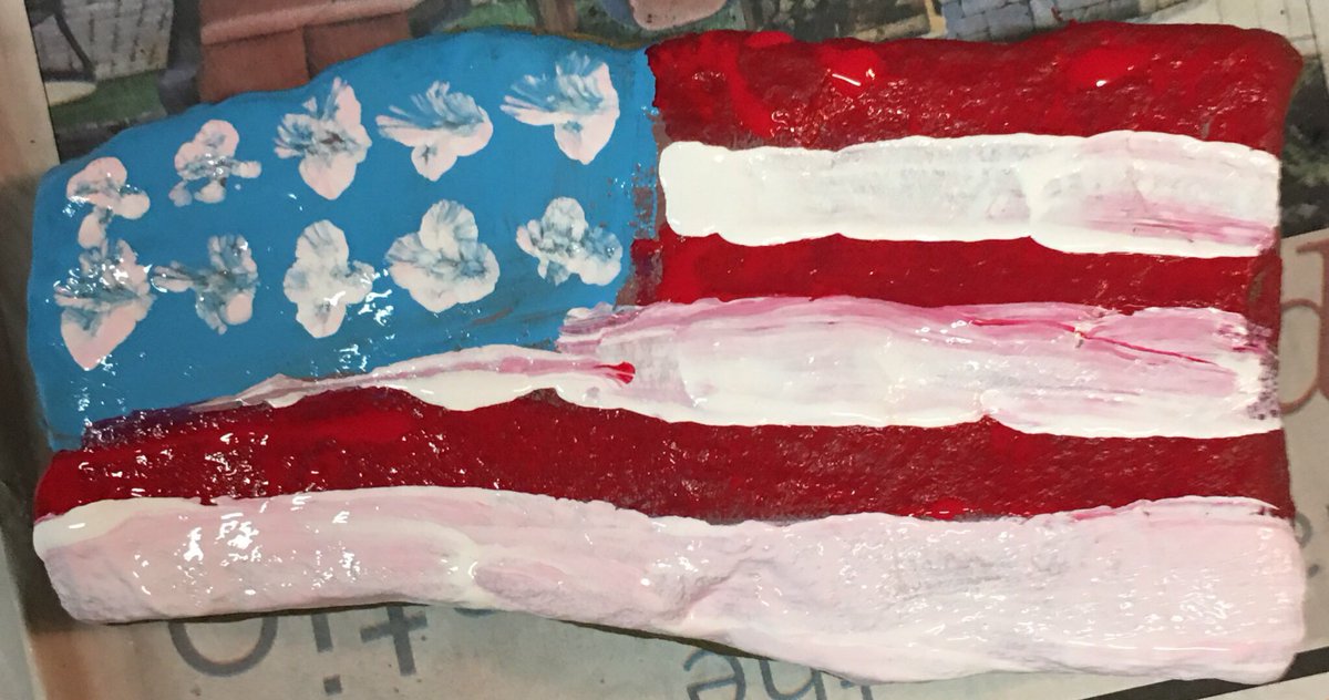 HitWithAW's tweet photo. The kids are painting rocks for a game of hide and seek with the rocks with their friends.
#AlmaRocks
#AmericanFlag
#MAGA🇺🇸 https://t.co/49Ep46U5Lo