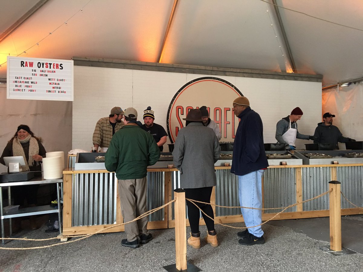 Schlafly's tweet photo. 3 raw bars to get your oyster fix today at Stout & Oyster Festival until 10 pm! Come on by after @IrishParadeSTL! #darkpintshalfshells https://t.co/sDMEaTBk9z
