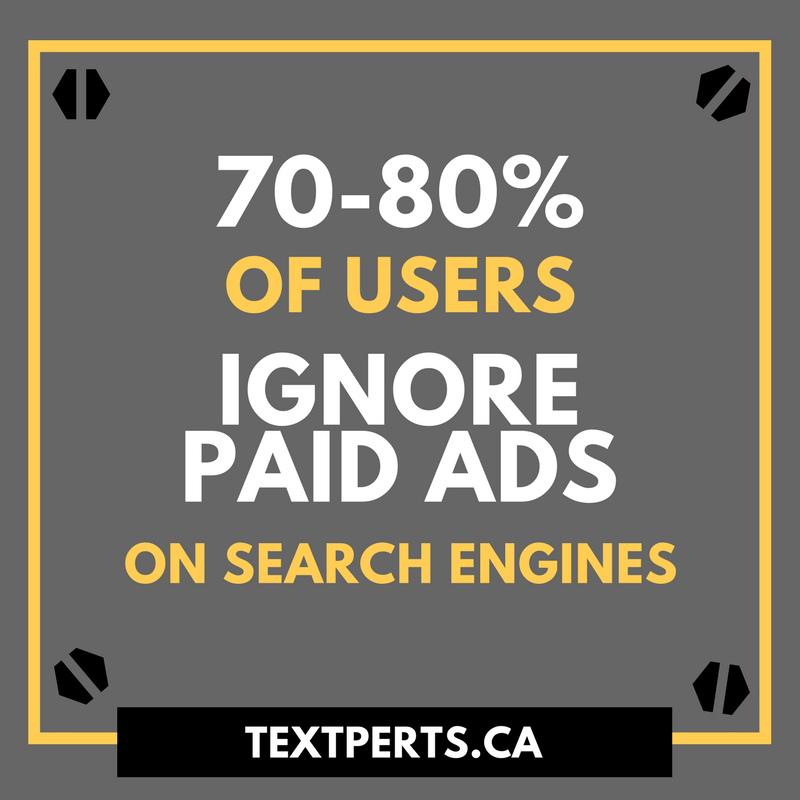 Focus on organic SEO instead. #SEO #textperts #websites #funfacts