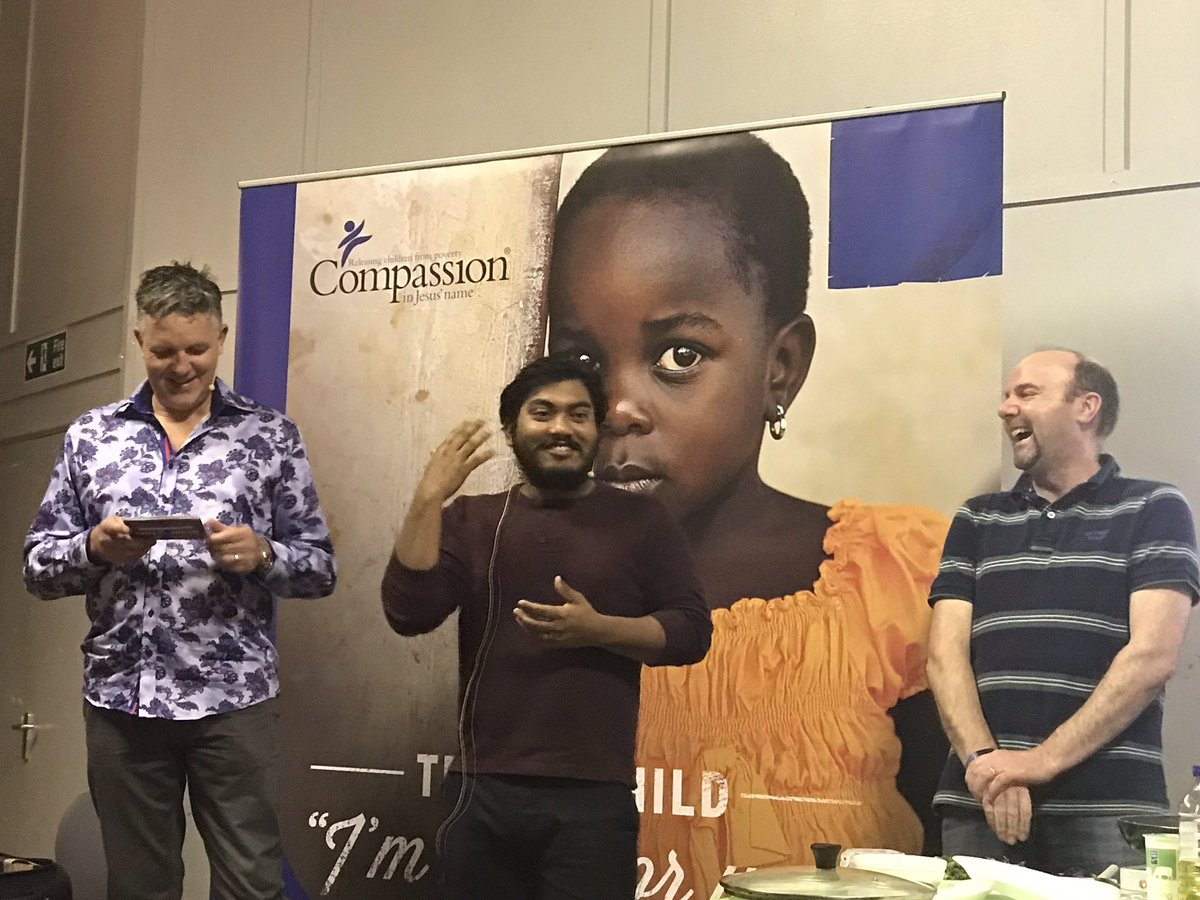 MitchBelfast's tweet photo. @JaneAlamUK giving us a lesson in cookery and @SteveLeggUK a lesson is #comedy 🤣 @compassionuk https://t.co/lLCQcsgeeQ
