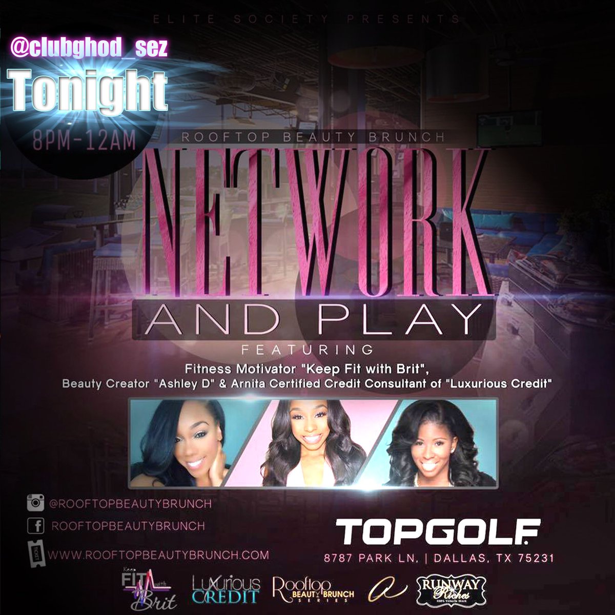 MickeyNeutronic's tweet photo. @clubghod_sez Its a unique networking event you wont wanna miss.. #rooftopbeautybrunch #TONIGHT #DTXpartyoptions @RunwayRiches https://t.co/Z6XD4SemVo