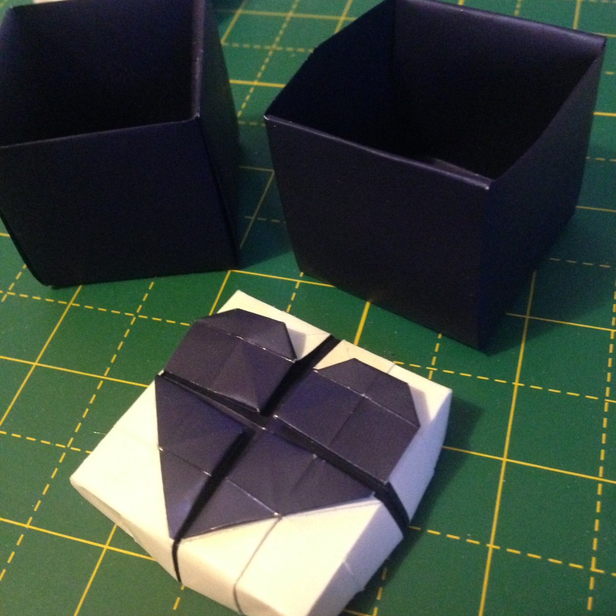 50 favour boxes I made for my colleague's wedding last weekend! A couple of long evenings/ mornings of getting these finished! #paperwedding