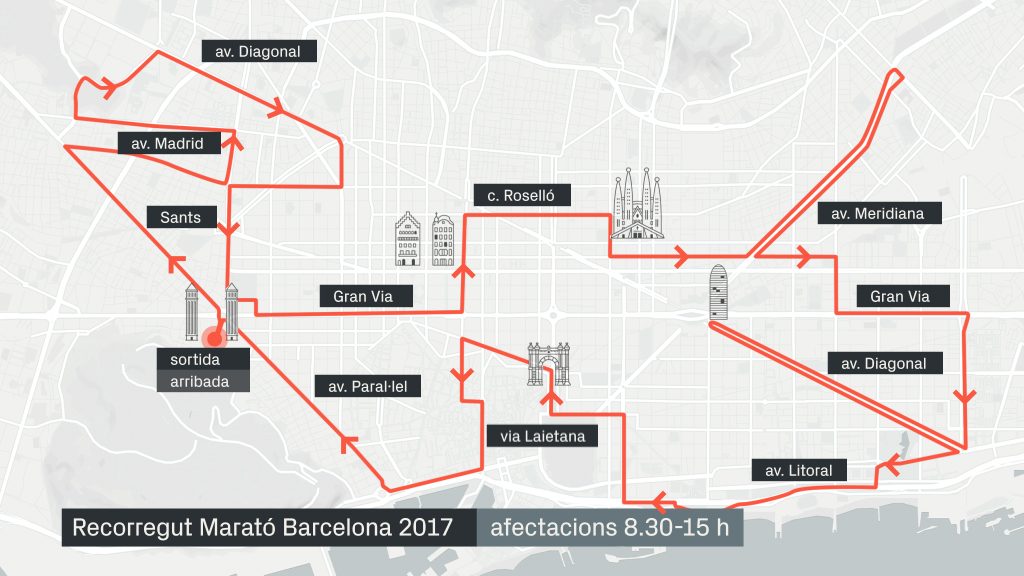 btvnoticies's tweet photo. Atenció! 🚧 Avui, afectacions al trànsit per la @maratobarcelona des de les 8.30 i fins les 15 h. Consulteu-ho aquí https://t.co/hmwxdxoyD4 https://t.co/lhkWtXRsep