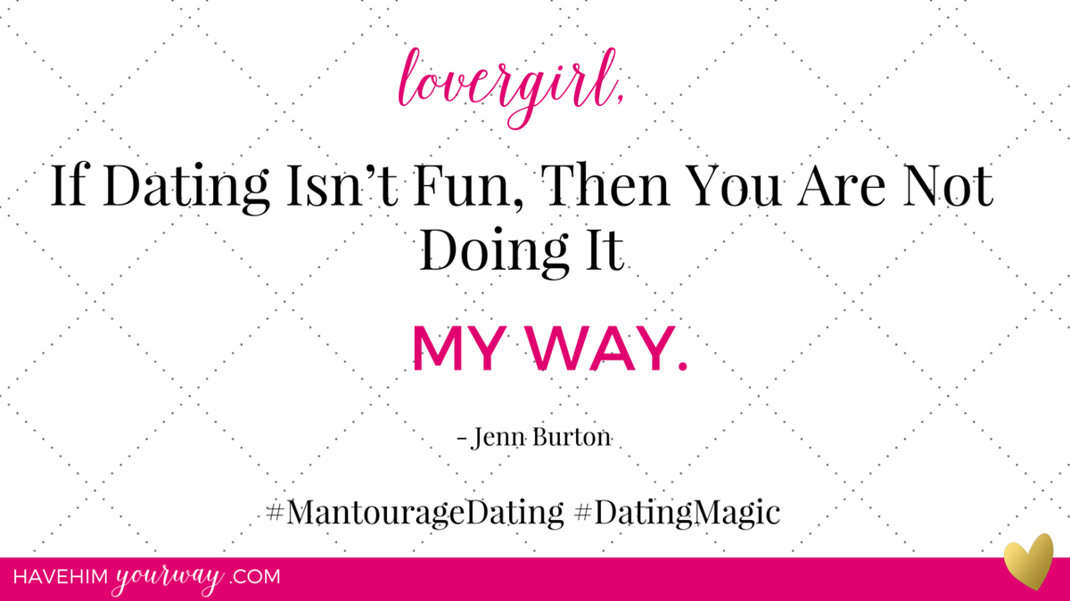 ssfemalepodcast's tweet photo. Lovergirl, If Dating Isn’t Fun, Then You Are Not Doing It My Way. #MantourageDating #DatingMagic https://t.co/LVrNdamtcc