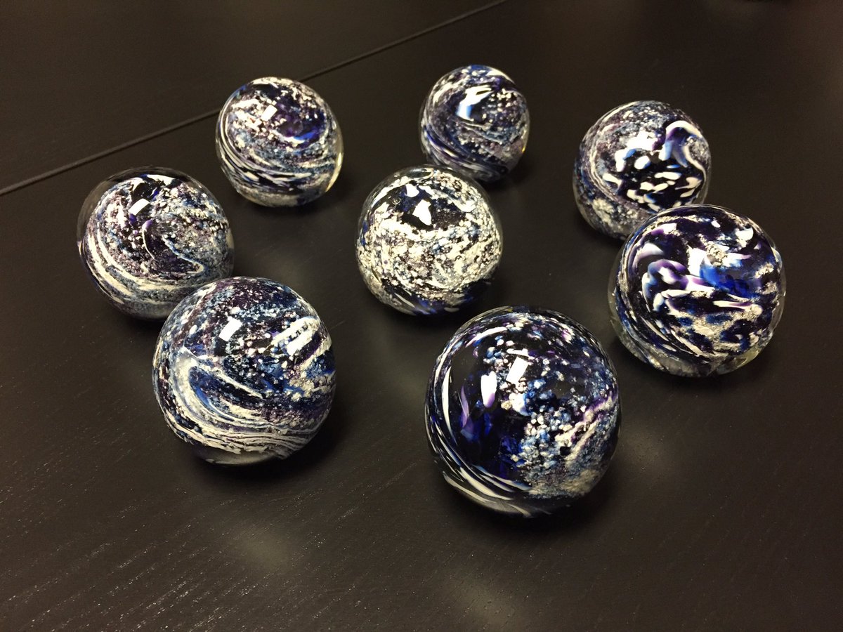 Cremated remains mixed with molten glass and pigment = Eternal Ash Collection at Life Transitions - One of a kind memorial keepsakes