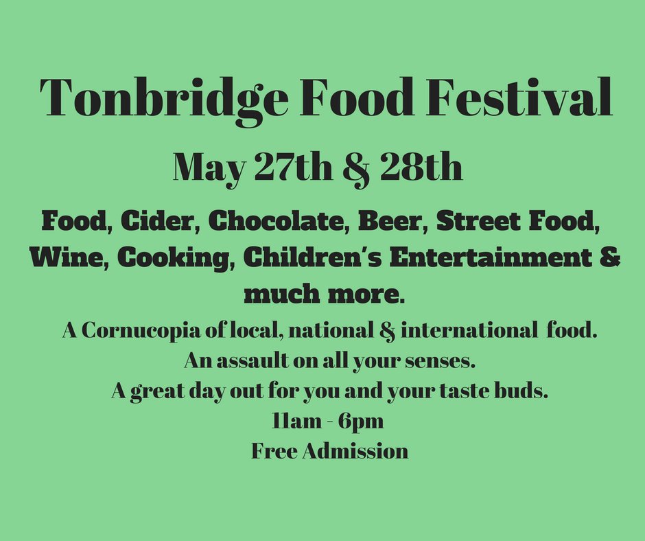 We are looking for producers for The Tonbridge Food Festival. 
May 27th - 28th in the castle grounds
Tweet us to register your interest