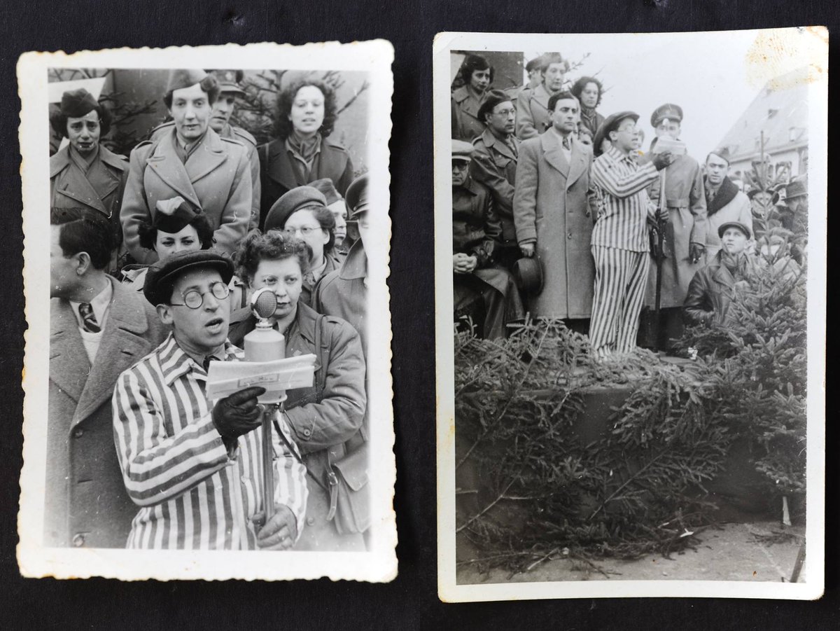 yadvashem's tweet photo. Holocaust survivor Reuven Jamnik reading the #Megillah ( #BookofEsther ) in the Landsberg DP camp, #Purim 1946 https://t.co/JM9DlYdZkQ
