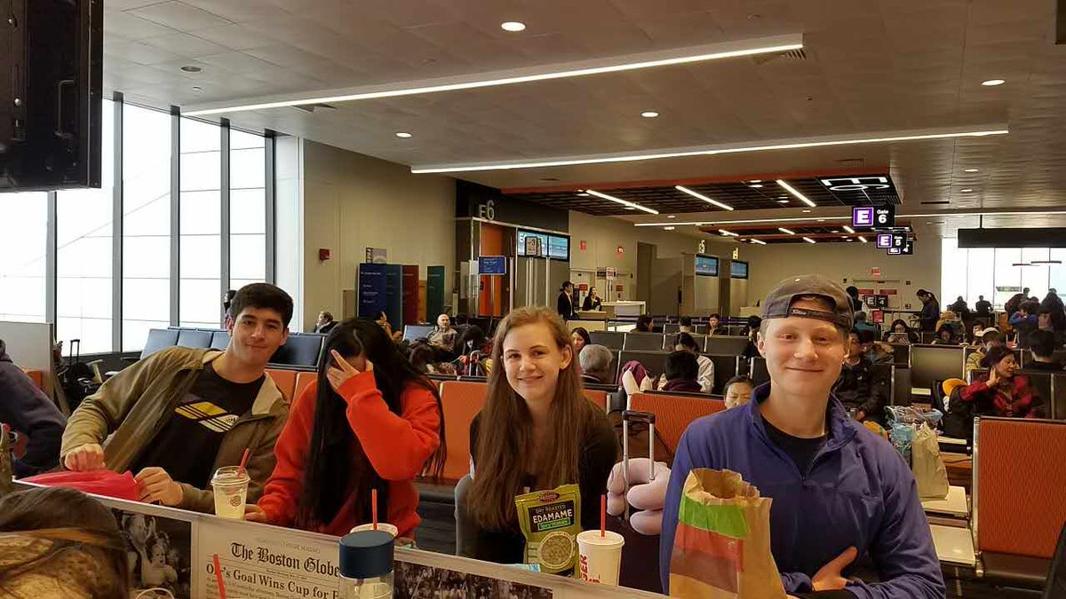 NOBLESCHINATRIP's tweet photo. The Nobles China trip waiting Logan Airport! We'll be taking off soon! https://t.co/IMVM2UQBpp