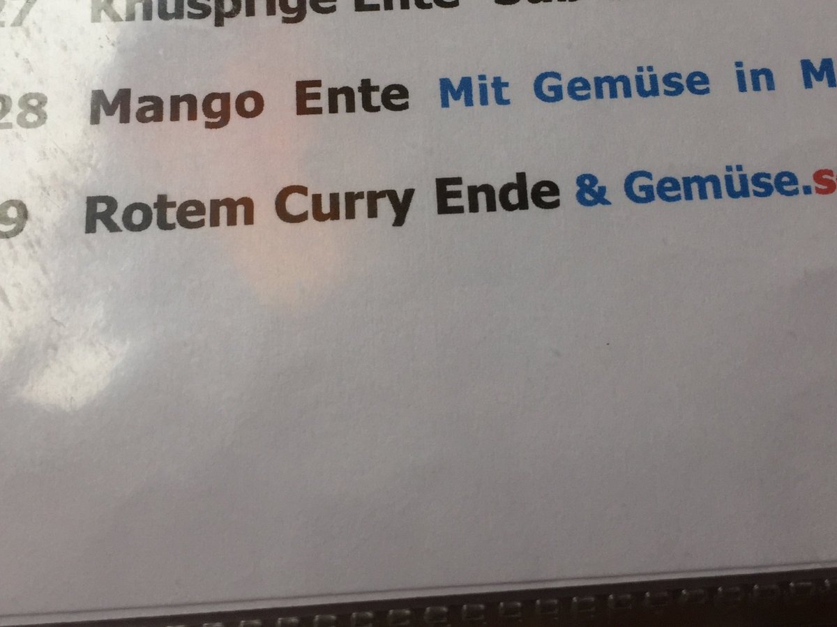 Beckmesserin's tweet photo. Unentlich gute. #speisekarte #gastrofail #ente https://t.co/1QREP8bVYC