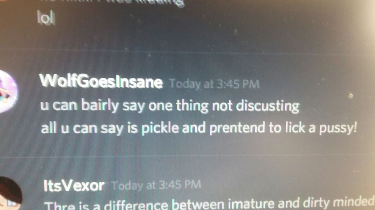 ItsVexor69's tweet photo. @WolfGoesInsane exposed!! Check out what she typed!!   XDDD LOL : https://t.co/j160DlrMqb