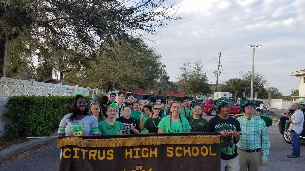 citrushighband's tweet photo. At the Inverness St. Patrick's Day parade!! https://t.co/cXH64GcdP6