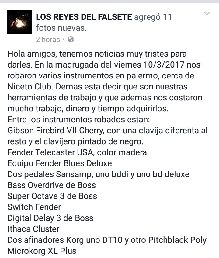 Le robaron a nuestros amigos de <a href="/reyesdelfalsete/">LOS REYES DEL FALSETE</a>. Por favor que circule esta información. A dar RT y a compartir: 
facebook.com/permalink.php?…