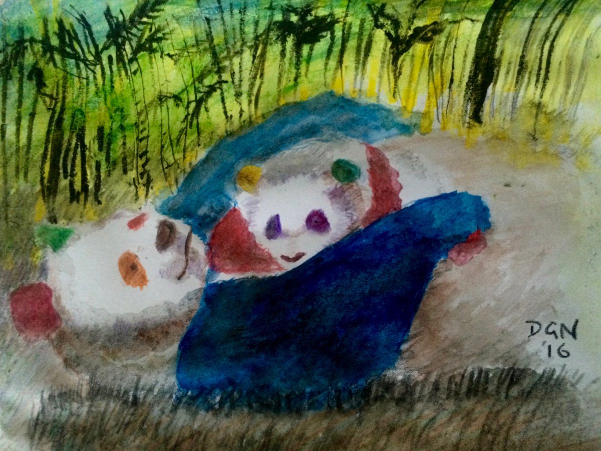 Got #watercolours for Christmas, and this is my first attempt with them. Fairly sure someone else has done something like this before though