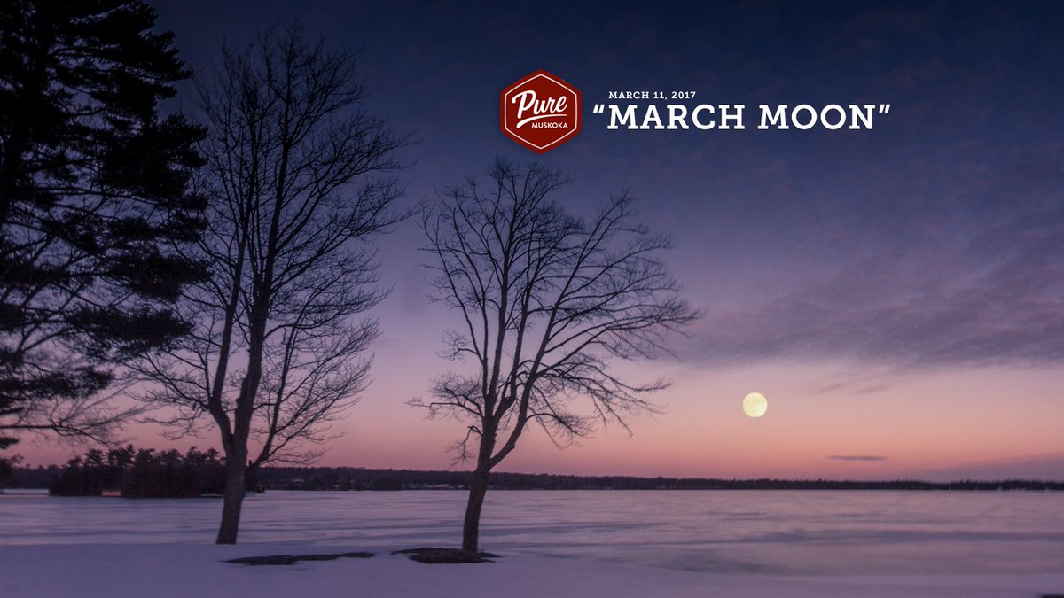 A beauty March Moon in Muskoka. #PureMuskoka #Muskoka