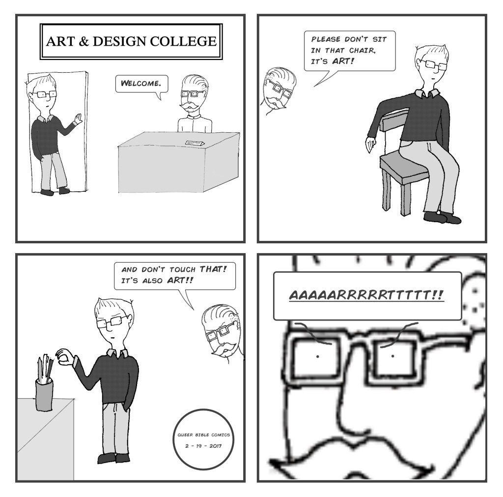 QueerBibleComix's tweet photo. One time at art school https://t.co/kVxnF43cKe https://t.co/1O61vFCeDO