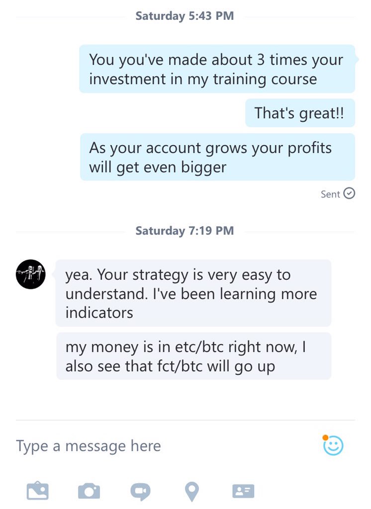 ChaseThatCoin's tweet image. spotting good trade situations on his own! Mind you he's 17!! #CtcTraining #ChaseThatCoin