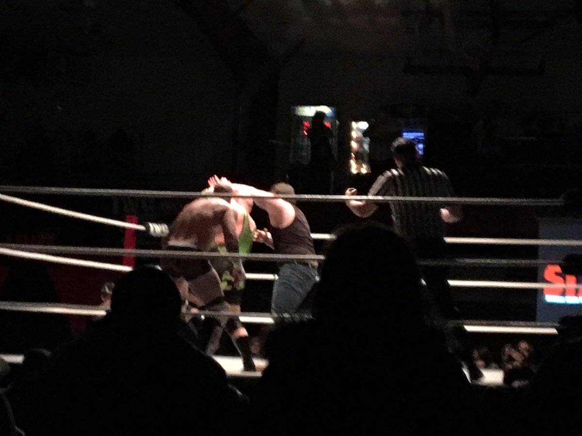USindywrestling's tweet photo. .@JRoccDaddy's open challenge is answered - and turns into a tag match with @ShaneInYaFace v @MarshallGambino and #JamiJameson. #IWC16 https://t.co/DQUcVnOYIN