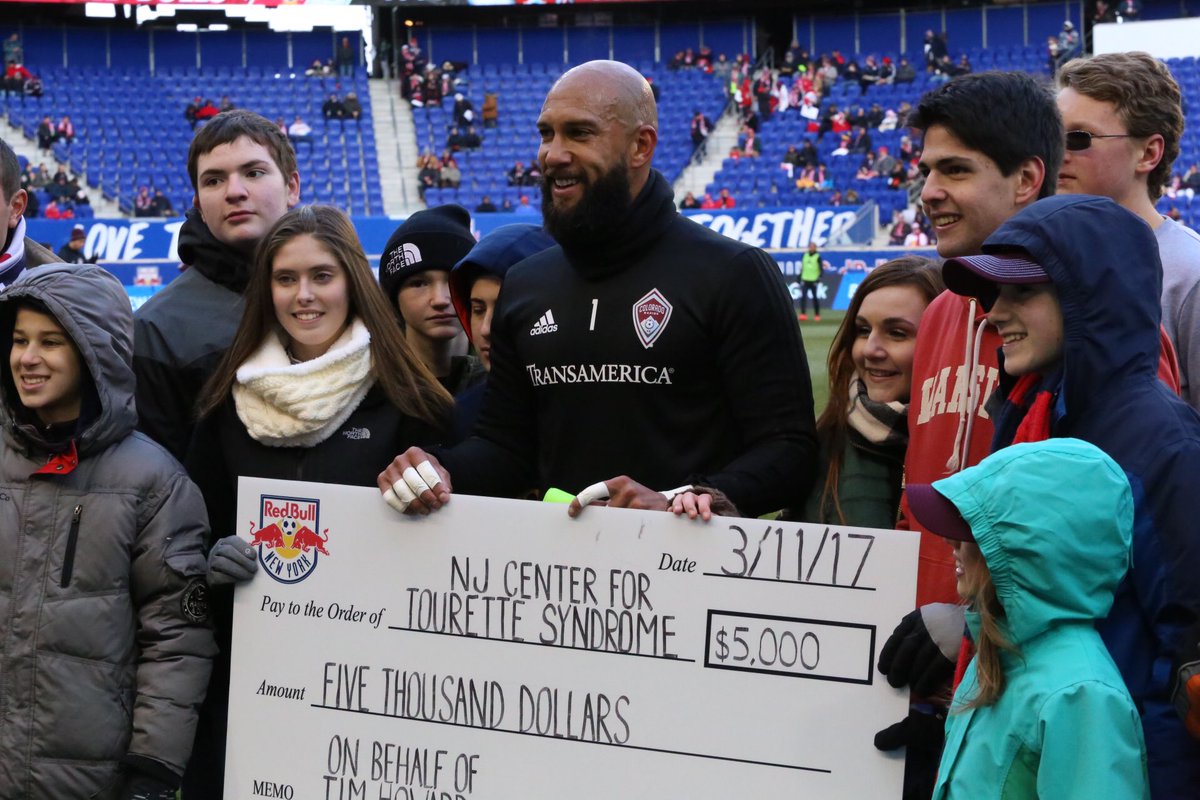Thank you <a href="/NewYorkRedBulls/">Red Bull New York</a> for honoring <a href="/TimHowardGK/">Tim Howard</a> and his fight against Tourette Syndrome before today's match.