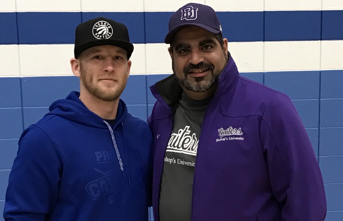 GaitersHC's tweet photo. Got to meet BU alumnus LB Tyler Jutras at St-Lambert Cavaliers indoor workout. #defMVP #gaiternation #bleedpurple https://t.co/WfBHfRZdUe