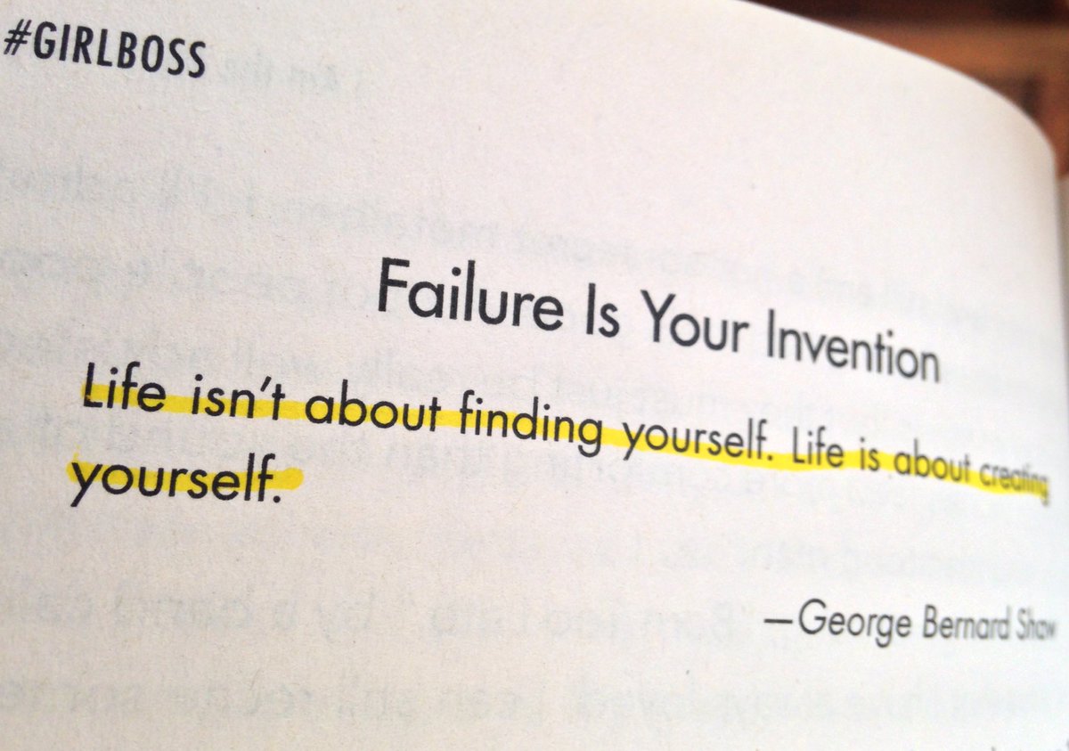 Yessanchez's tweet photo. "Life isn't about finding yourself. Life is about creating yourself." George Bernard Shaw
#girlboss #yessanchez #lovereading #quotes https://t.co/6LhSqZTSRB