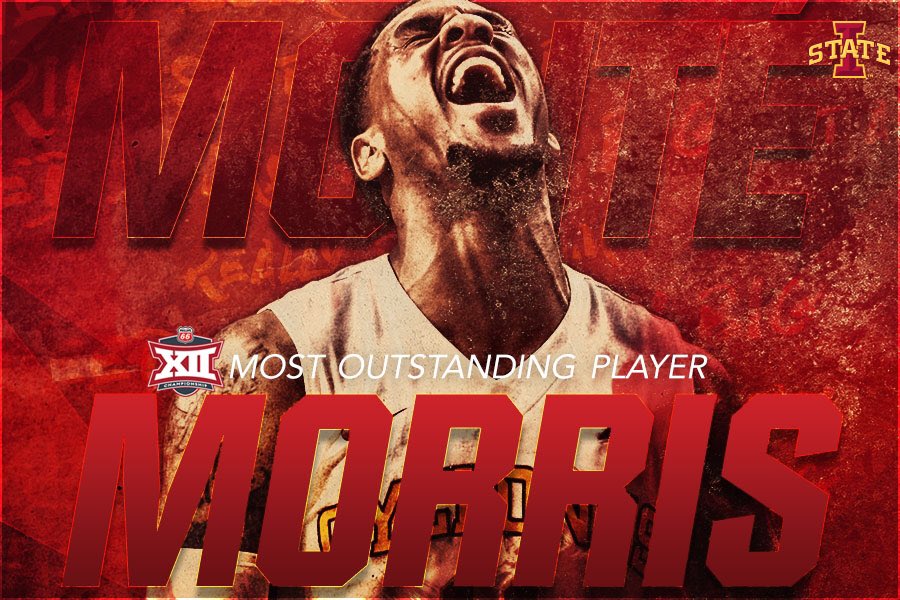 Big time players make big time plays.

Monte "Big Game" Morris is the 2017 
Big 12 Tournament's Most Outstanding Player!