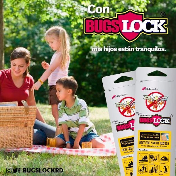 BugslockRD's tweet photo. #BugsLock es la práctica, duradera y colorida banda repelente de tu familia.
.
>>> Somos tu protección de enfermeda… https://t.co/QAcFrO8qb7