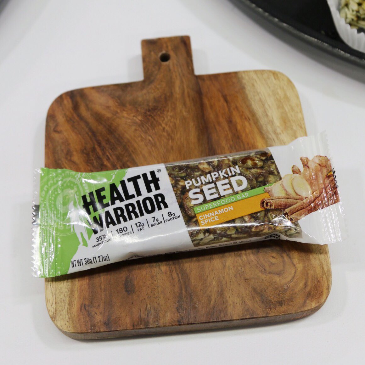 noshdotcom's tweet photo. New at #expowest: @HealthWarrior pumpkin seed bars. Booth #5624 #instanosh #superfoodbar #protein #pumpkin https://t.co/Z8dV2P9BIl