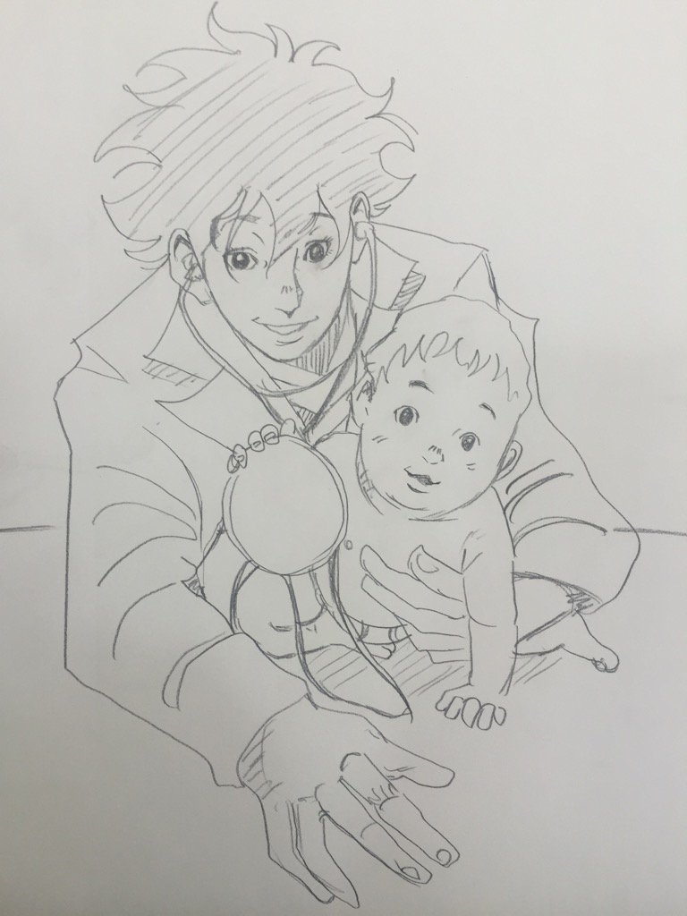 僕には、「お〜鈴ノ木くん!」という様な情報はないので、今週発売のモーニングの表紙、ボツだった方のラフ画を上げます。お〜鈴ノ木くん! 