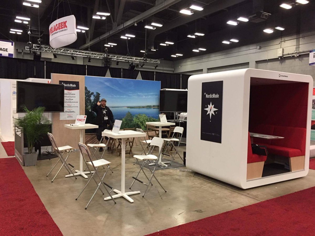 .<a href="/SXSW/">SXSW</a> #TradeShow #NordicMade booth 1633 (right by the pitching stage) before &amp; after. Vikings are ready for y'all, see you Sun-Wed #sxsw
