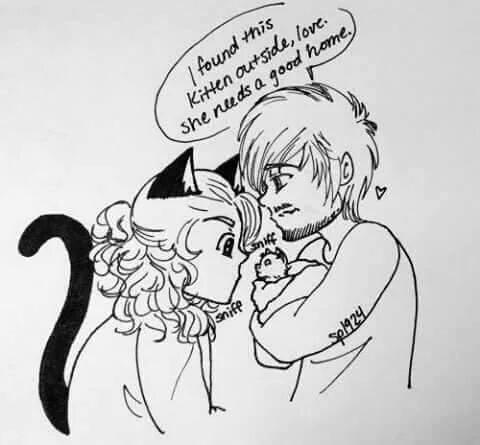 PrincessHBottom's tweet image. L: Encontrei essa gatinha lá fora, amor. Ela precisa de uma boa casa.