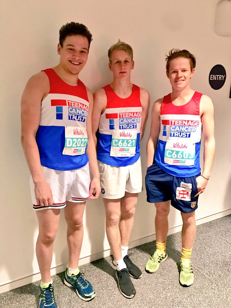 Good luck to Sam, James and Ollie about to run the <a href="/northlondonhalf/">North London Half</a> to raise money and support our work! 🏃👍 #teamteenagecancer