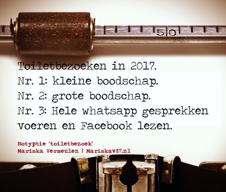 Wie van jouw vrienden verdwijnt er altijd voor een uur naar het toilet? #notyptie