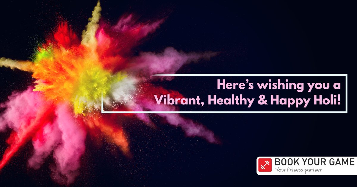 BookYourGame's tweet photo. May this festival be filled with vibrant colours, joy and good health.
Happy #Holi Everyone 
#HoliHai
Team BYG https://t.co/2RkLtQlyOV