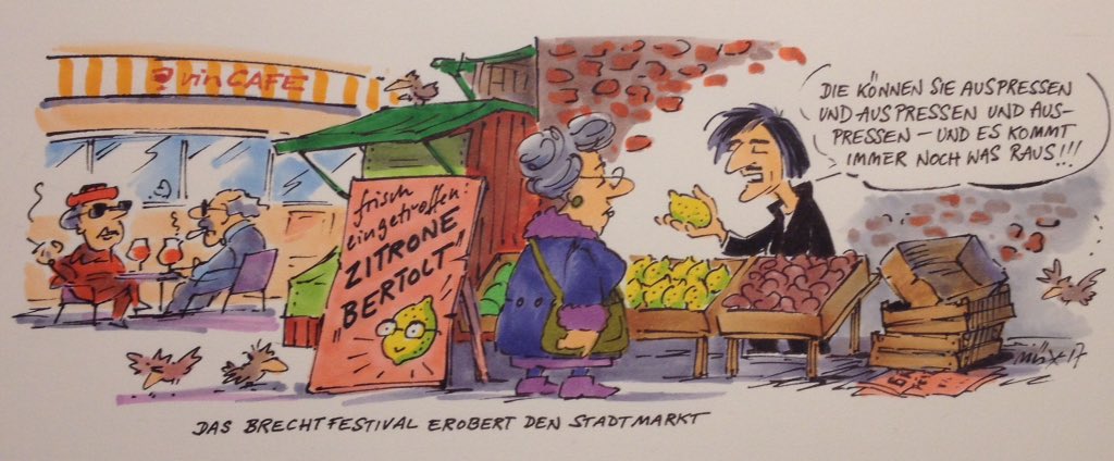 das diesjährige #brechtfestival geht, aber das nächste kommt so sicher wie eine kiste zitronen
#müllersmalsaal #Kalauerfabrik