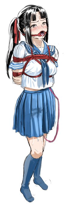 涎を垂らさないように必死に頑張るけど結局垂らしてしまった水野翠ちゃんを描きました。 